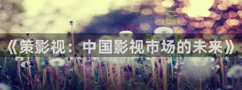 久久全部视频1：《策影视：中国影视市场的未来》