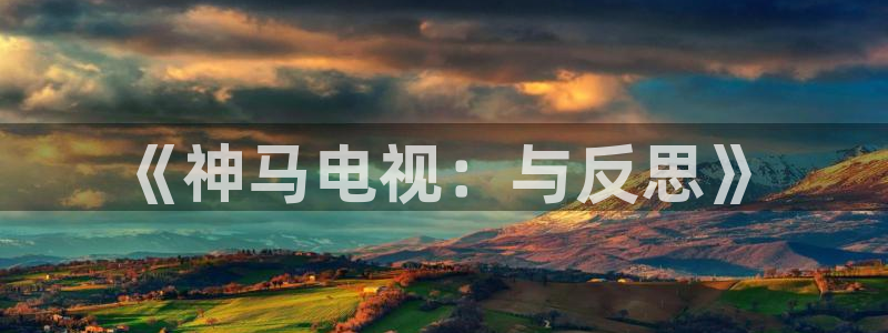 久久亚洲视频：《神马电视：与反思》